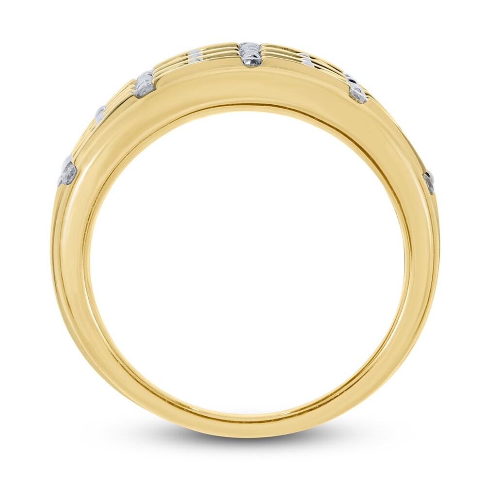 Men\'s Diamond Ring 2 ct tw Round 10K Yellow Gold AGRoO3MR