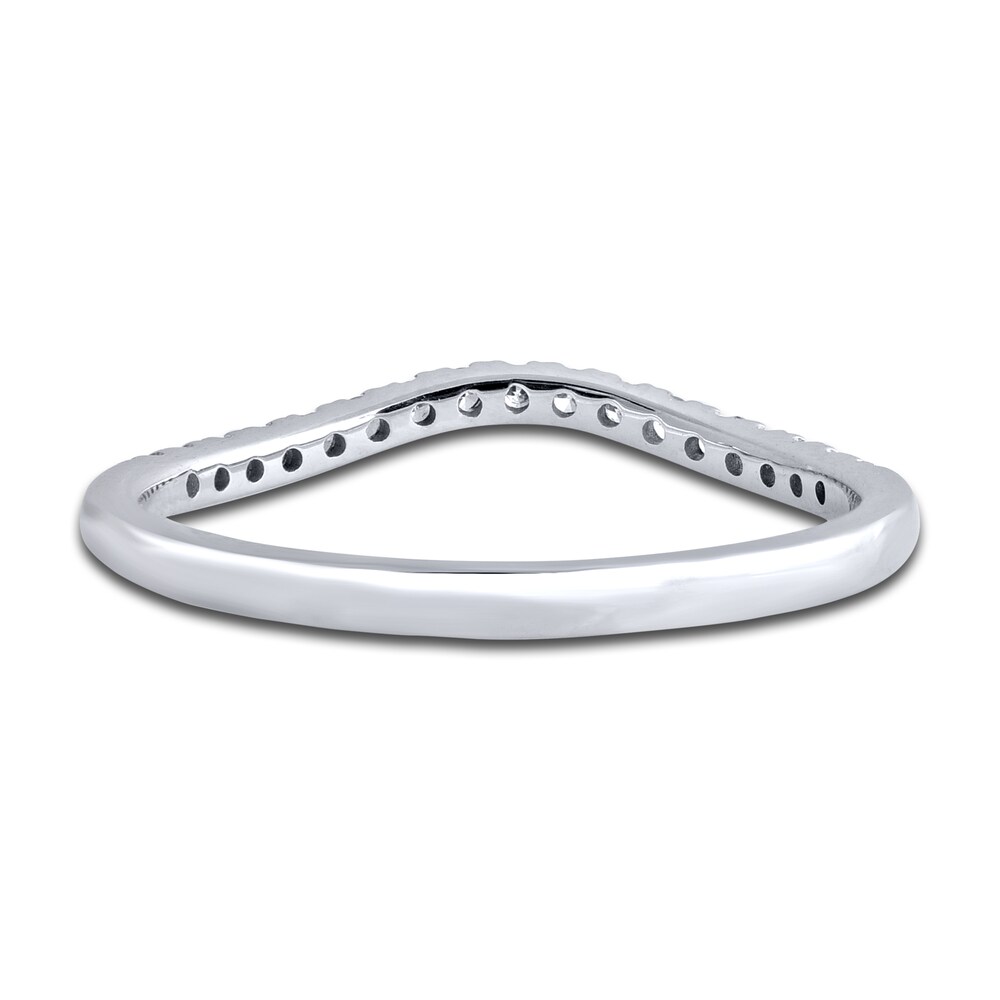 Diamond Contour Wedding Band 1/8 ct tw Round 14K White Gold AKZoLpxl