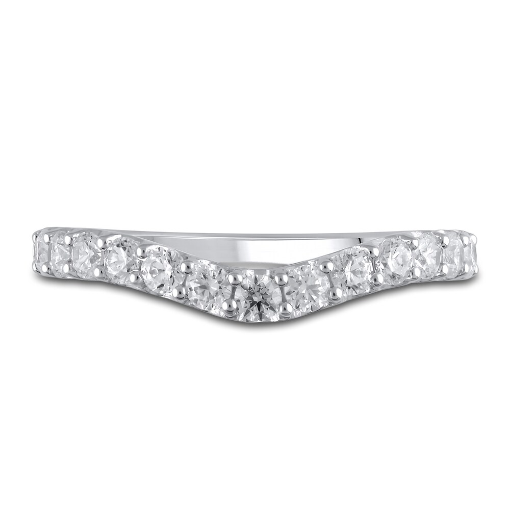 Lab-Created Diamond Wedding Band 5/8 ct tw Round 14K White Gold Al8rQvUh [Al8rQvUh]