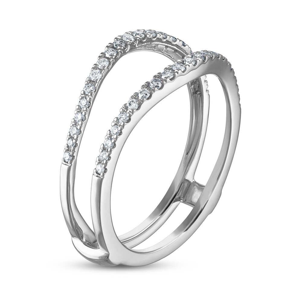 Diamond Enhancer Ring 1/4 ct tw Round 14K White Gold B7zGUtkt