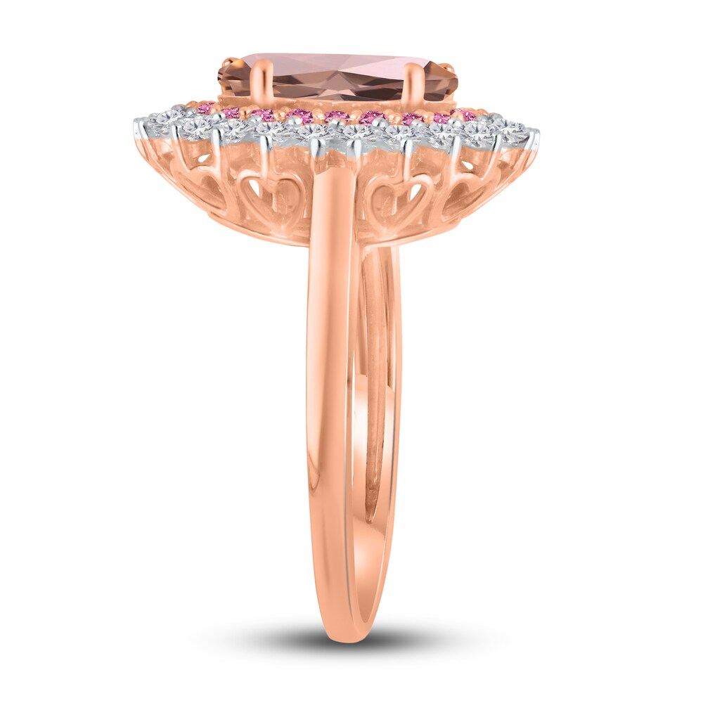 Kallati Natural Morganite & Natural Pink Sapphire Ring 3/4 ct tw Diamonds 14K Rose Gold BBpa6rKx