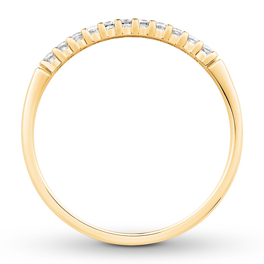 Diamond Anniversary Band 1/10 ct tw Round-cut 10K Yellow Gold BFn0Imux