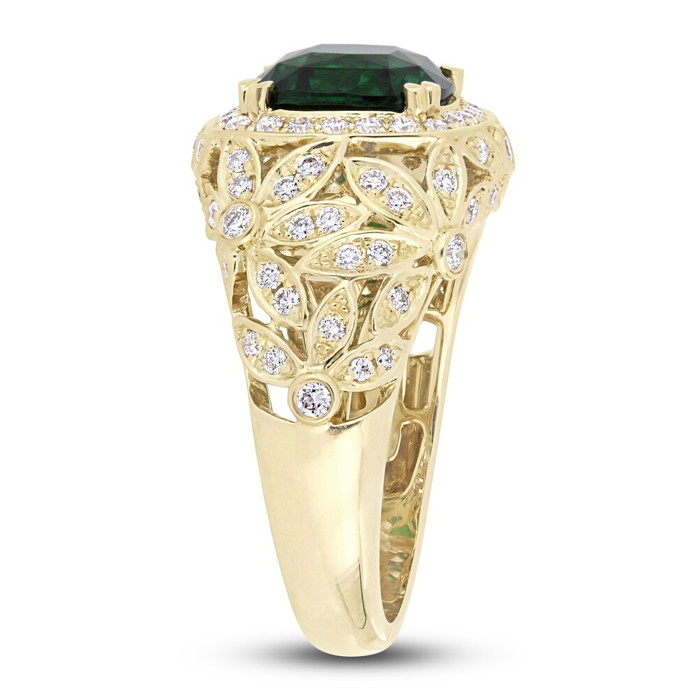 Natural Tsavorite Garnet Ring 5/8 ct tw Round 14K Yellow Gold BgEHaa7u