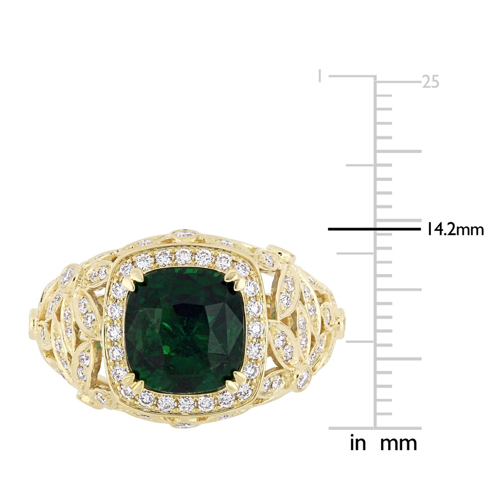 Natural Tsavorite Garnet Ring 5/8 ct tw Round 14K Yellow Gold BgEHaa7u