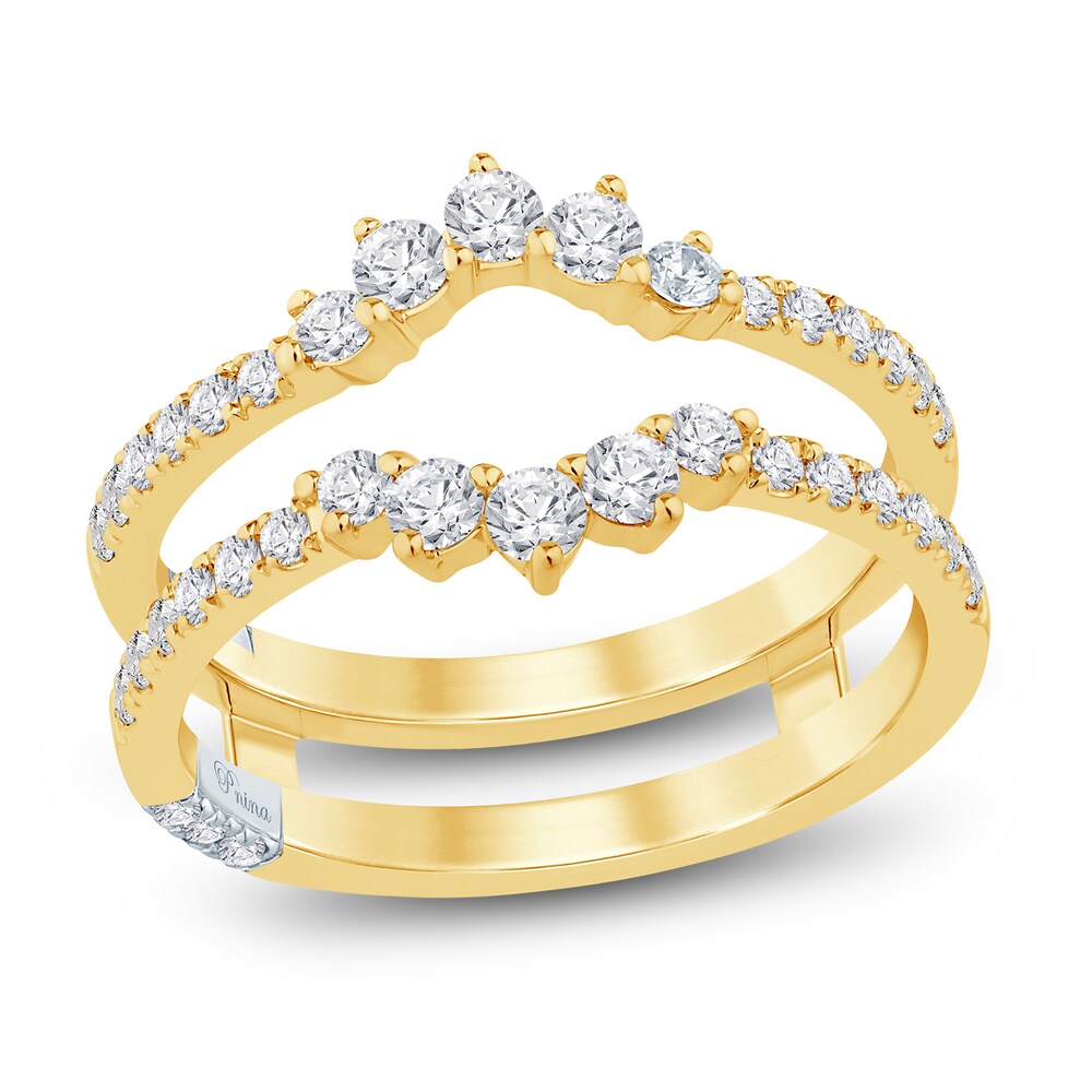 Pnina Tornai Diamond Enhancer Ring 3/4 ct tw Round 14K Yellow Gold BhoPrRQ0