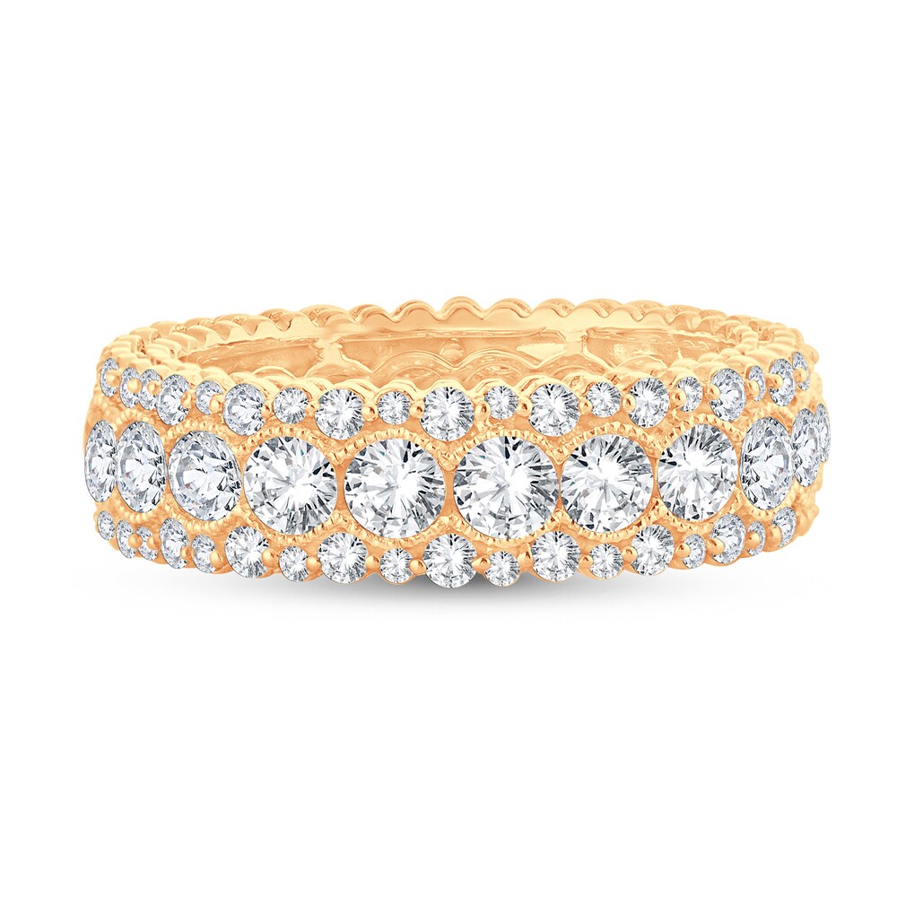 Diamond Eternity Band 3 ct tw Round 14K Yellow Gold BoXH3J4Q