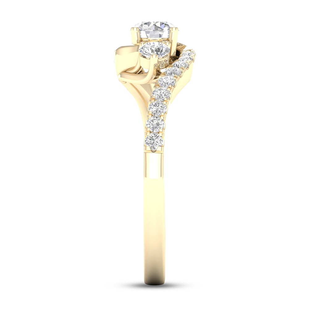 Diamond 3-Stone Ring 3/4 ct tw Round 10K Yellow Gold Bvravuq5