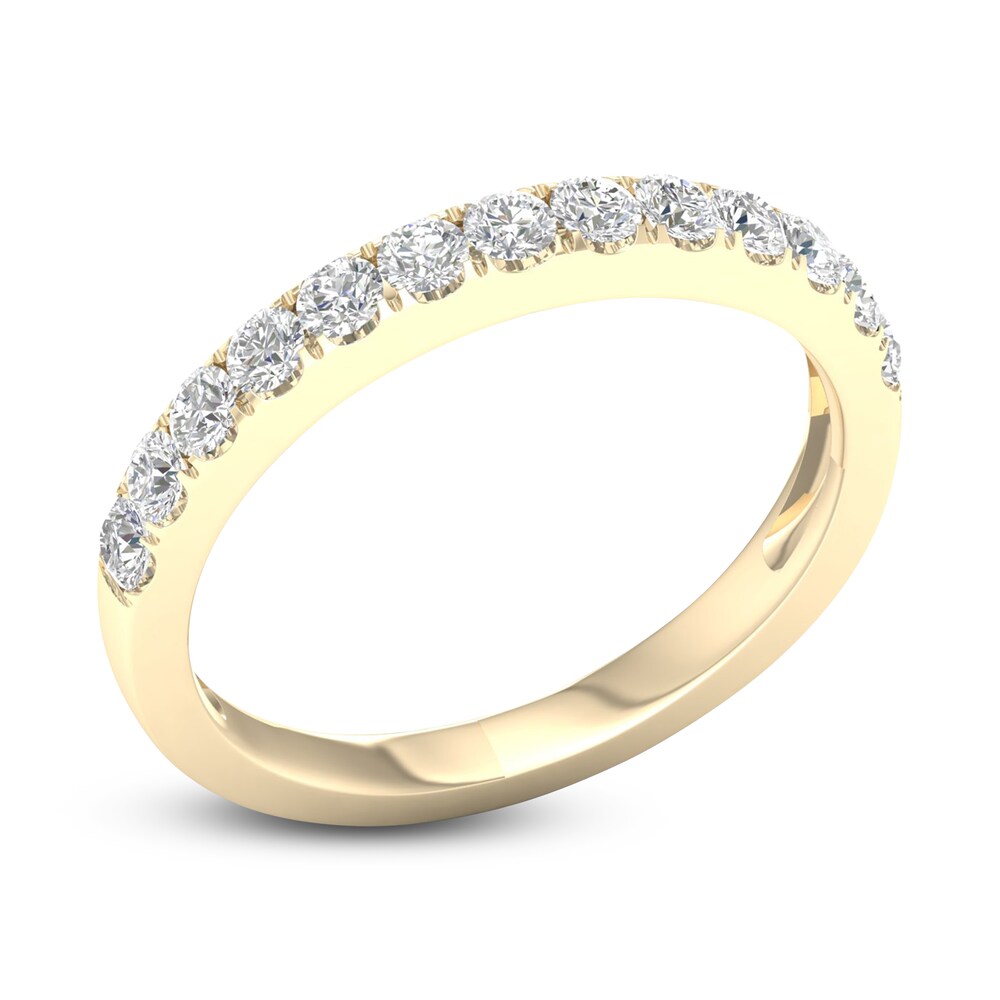 Diamond Wedding Band 1/2 ct tw Round 14K Yellow Gold ByVrTxqw