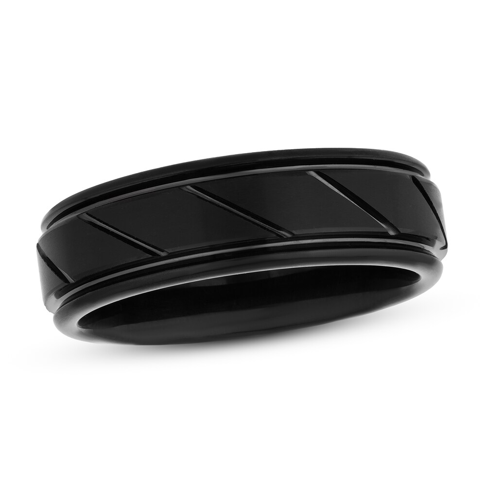 Black Tungsten Carbide Wedding Band C85I5FzI [C85I5FzI]