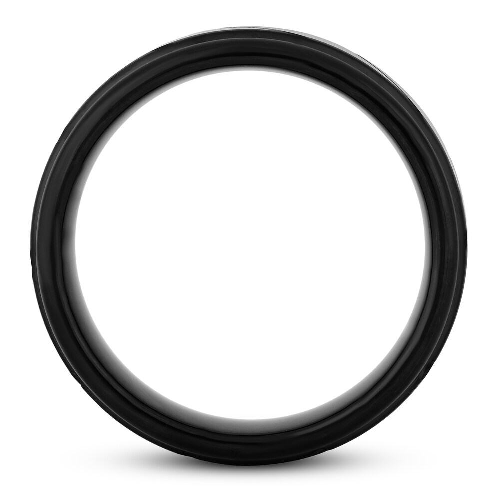 Black Tungsten Carbide Wedding Band C85I5FzI