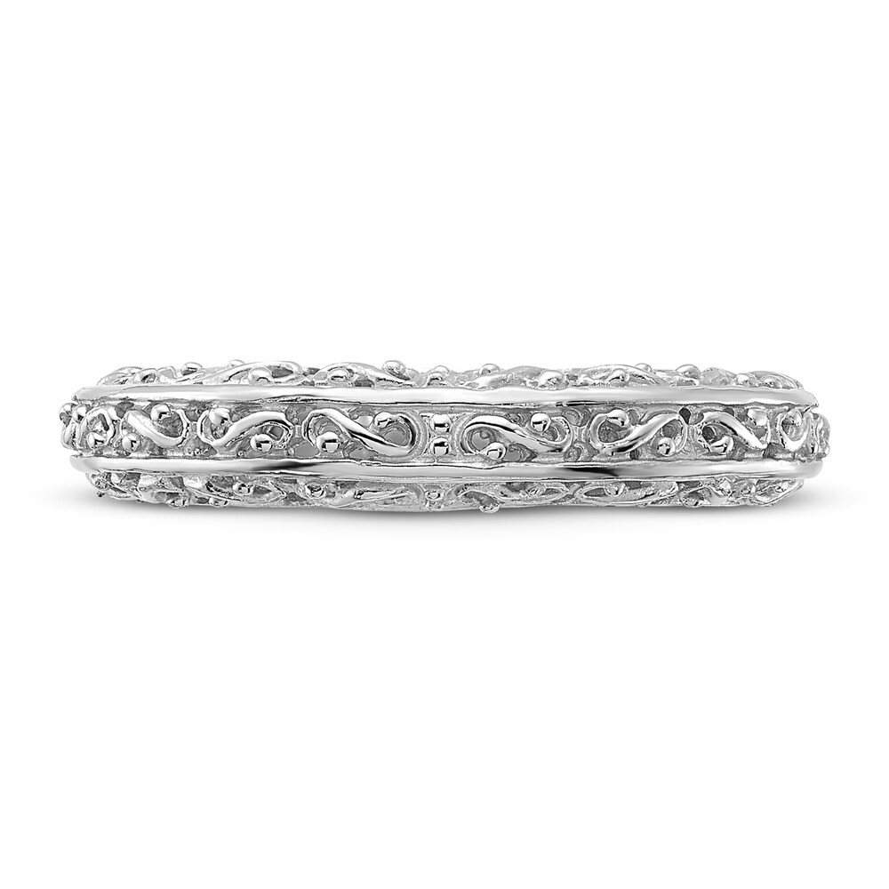 Filigree Design Anniversary Band 14K White Gold CDYChqpa