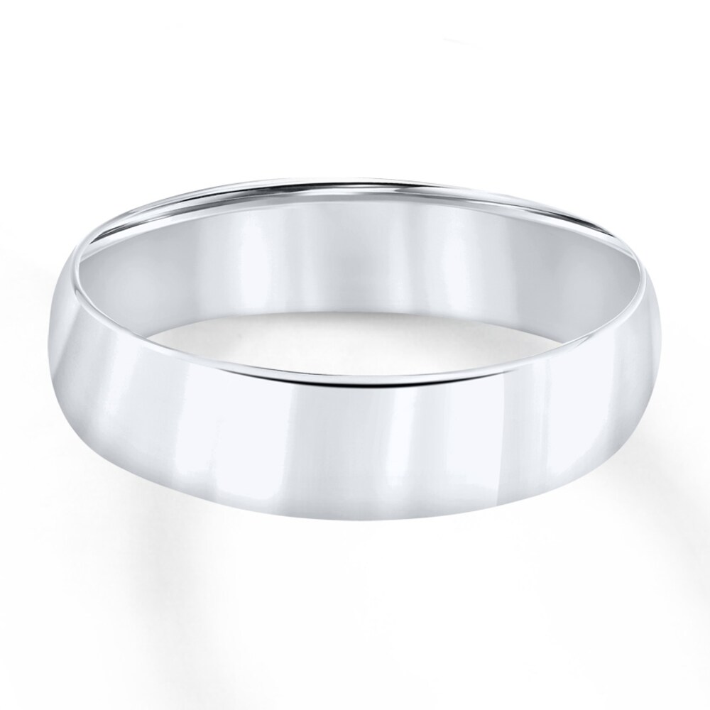 Wedding Band 18K White Gold 6mm CMszN02D