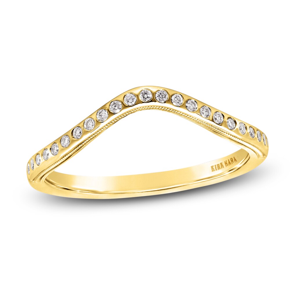 Kirk Kara Diamond Contour Wedding Band 1/10 ct tw Round 14K Yellow Gold Cm0Wh7Y5