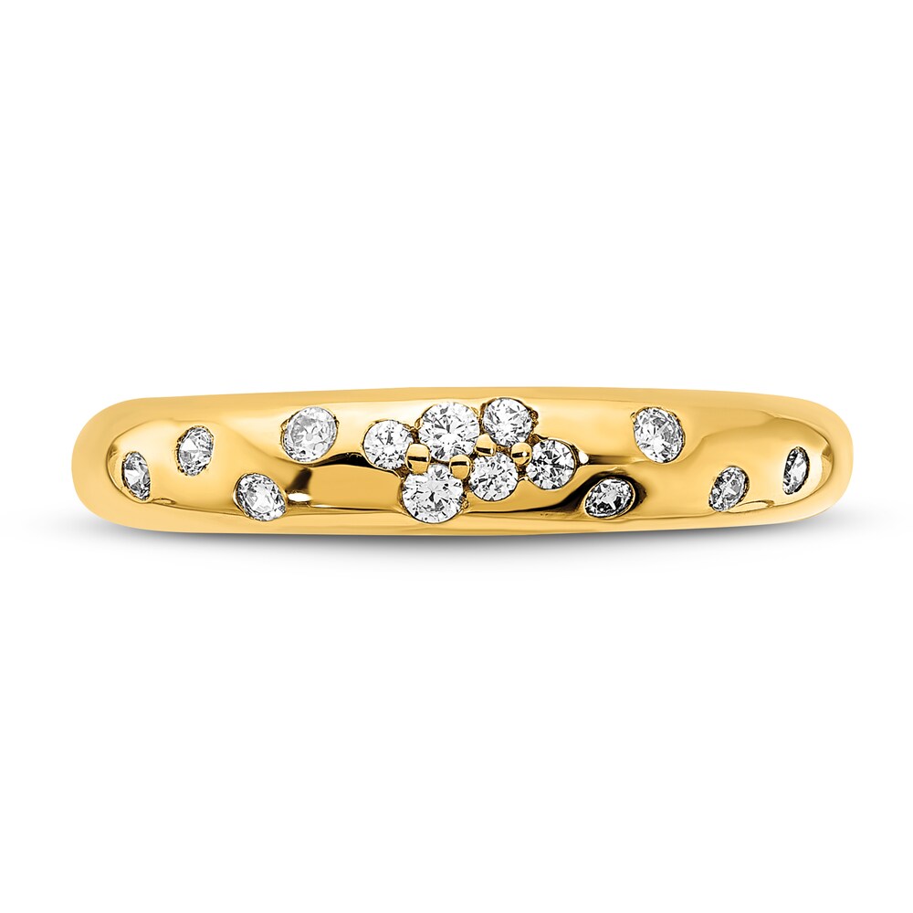 Diamond Sprinkle Ring 1/6 ct tw Round 14K Yellow Gold D7TtLyfL