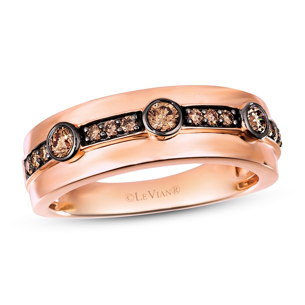 Le Vian Men\'s Diamond Ring 1/2 ct tw 14K Strawberry Gold D7Wp6voh [D7Wp6voh]