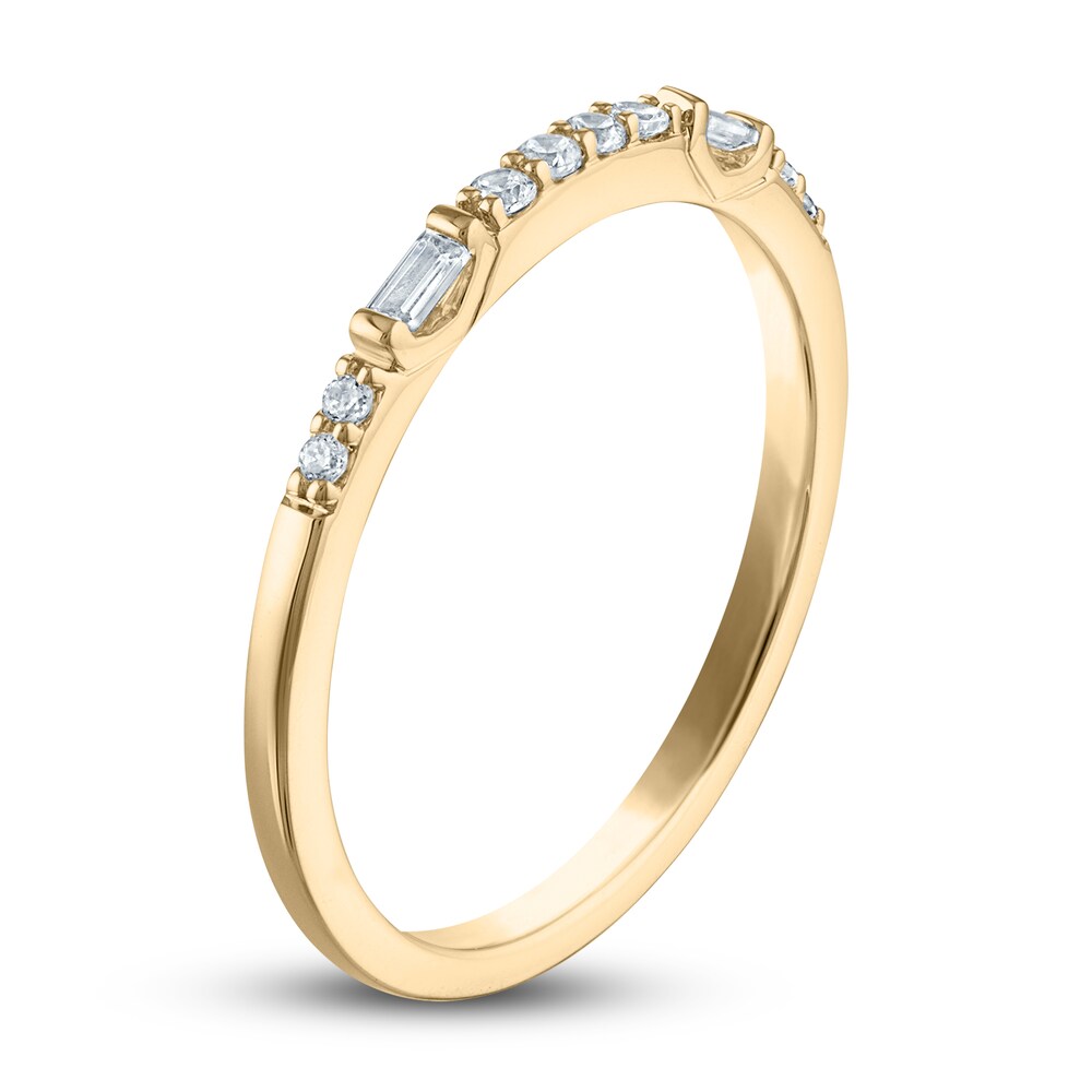 Diamond Anniversary Band 1/8 ct tw Baguette/Round 14K Yellow Gold D9DLFgqZ