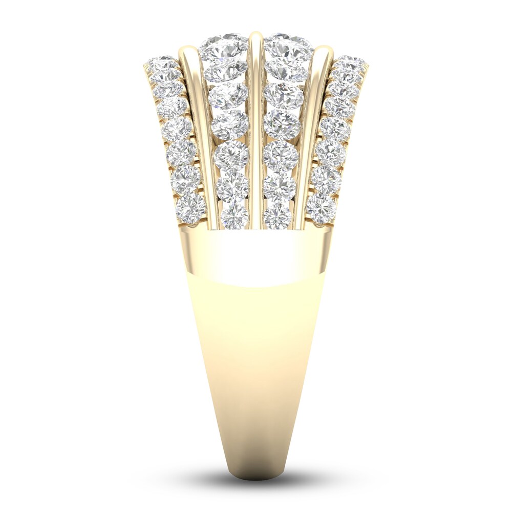 Diamond 4-Row Anniversary Band 1 ct tw Round 14K Yellow Gold DDNAXNTg