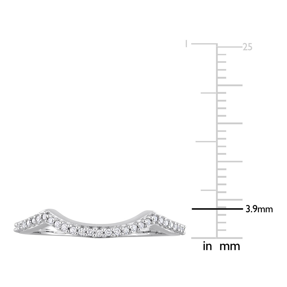 Diamond Contour Wedding Band 1/10 ct tw Round 14K White Gold DMKGEPF1