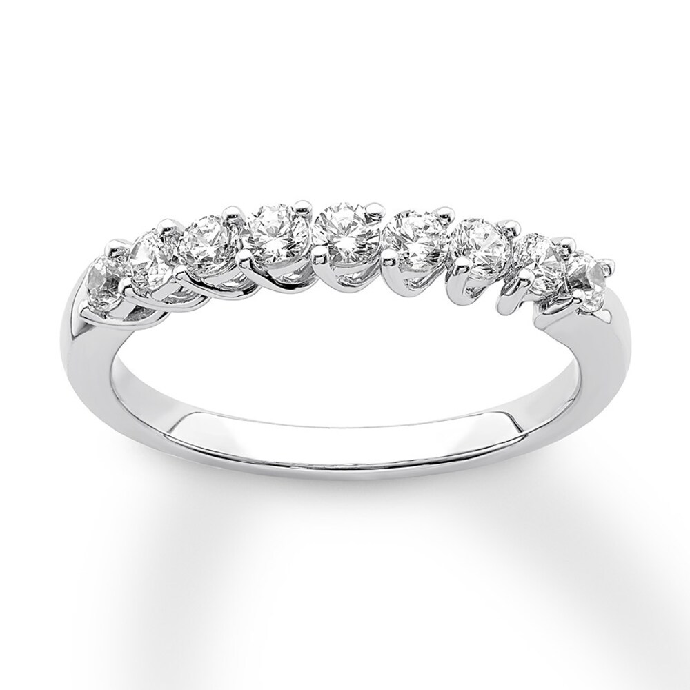 Diamond Anniversary Ring 1/2 ct tw Round 14K White Gold DOa3HkG7