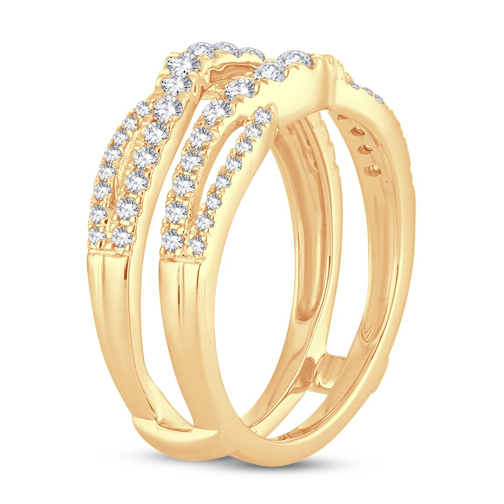 Diamond Enhancer Ring 5/8 ct tw Round 14K Yellow Gold DPHlxPLO