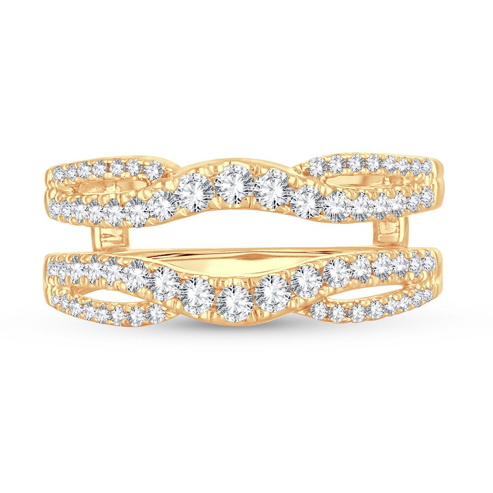 Diamond Enhancer Ring 5/8 ct tw Round 14K Yellow Gold DPHlxPLO