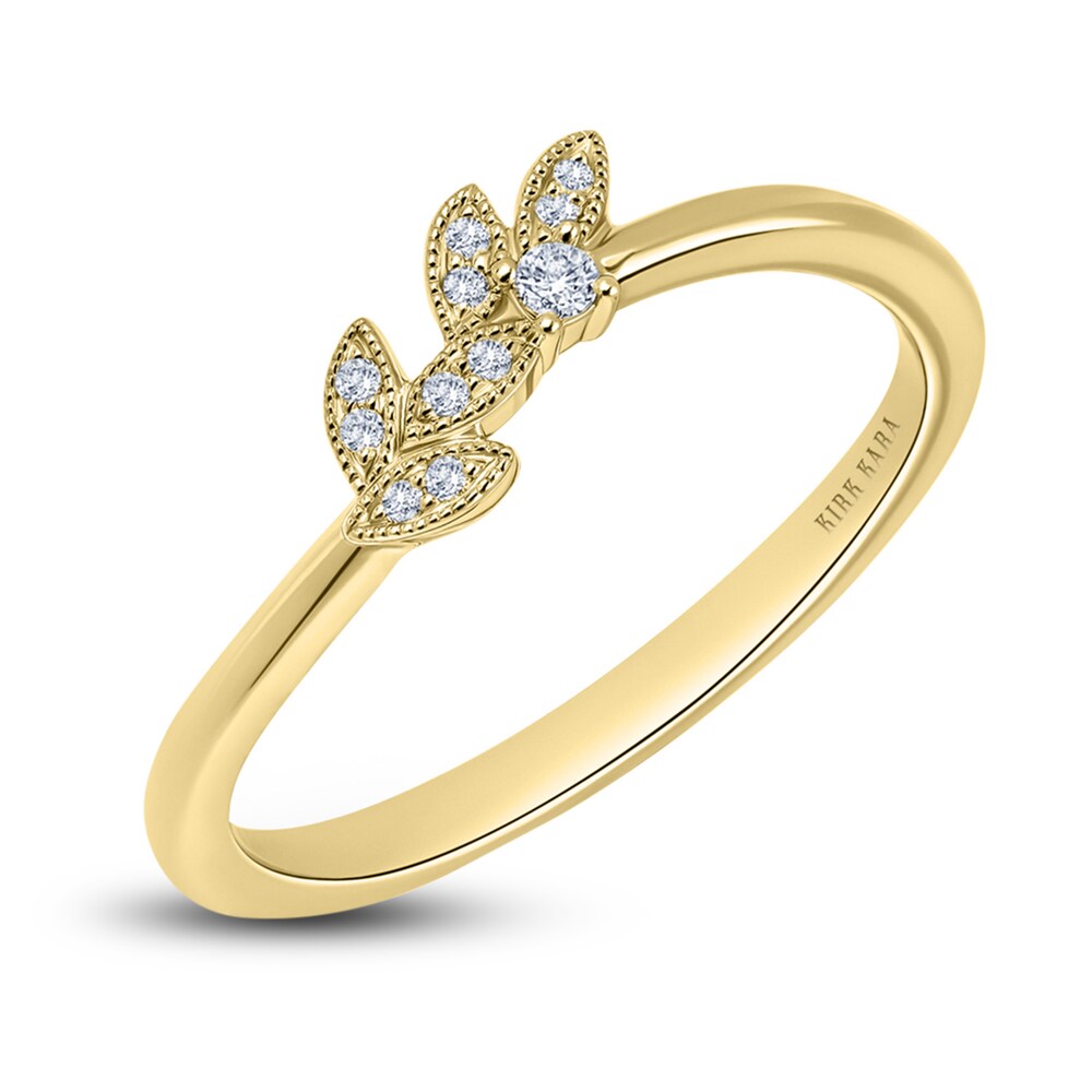 Kirk Kara Diamond Leaf Wedding Band 1/20 ct tw Round 14K Yellow Gold DRwVCuiB