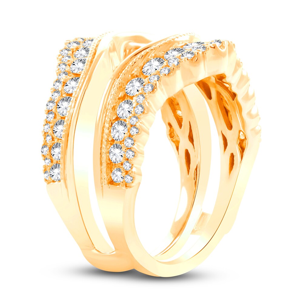 Lab-Created Diamond Enhancer Band 1-1/4 ct tw Round 14K Yellow Gold DVHpkItS