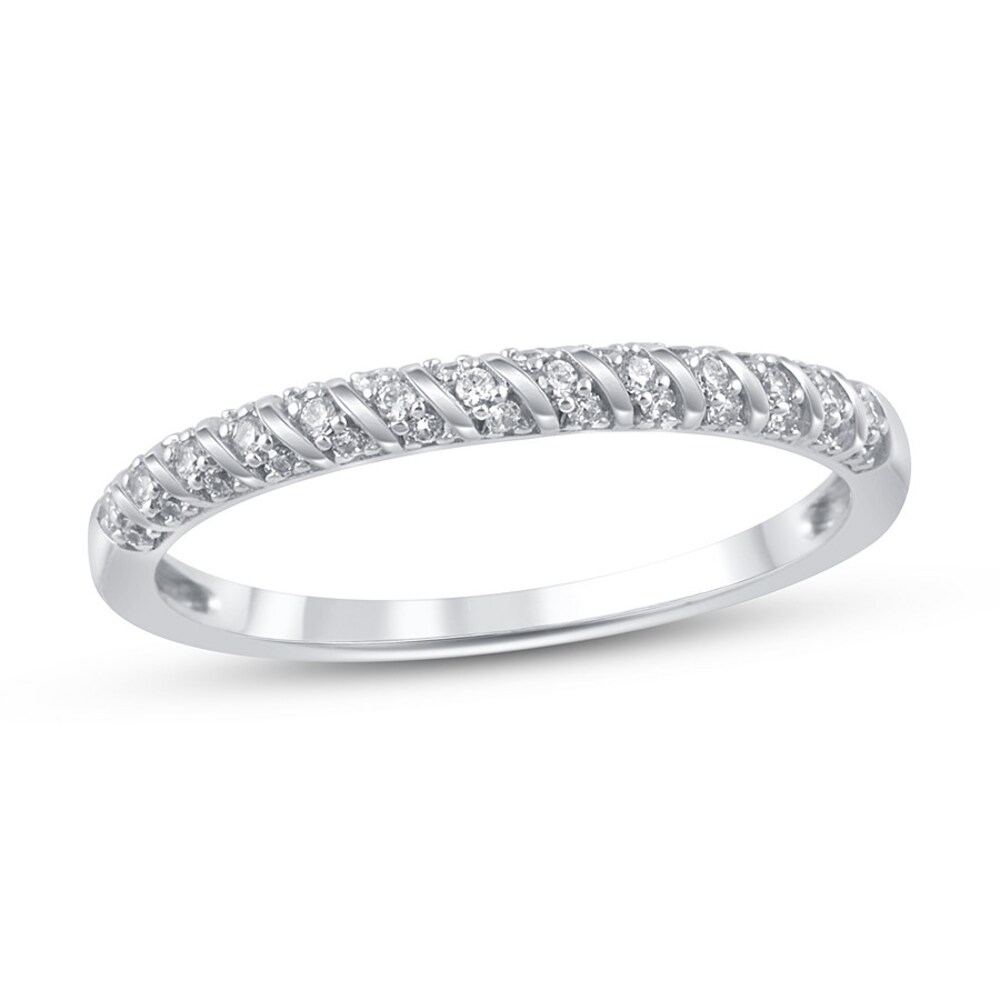 Diamond Anniversary Band 1/6 ct tw Round 14K White Gold DhHJajKb [DhHJajKb]