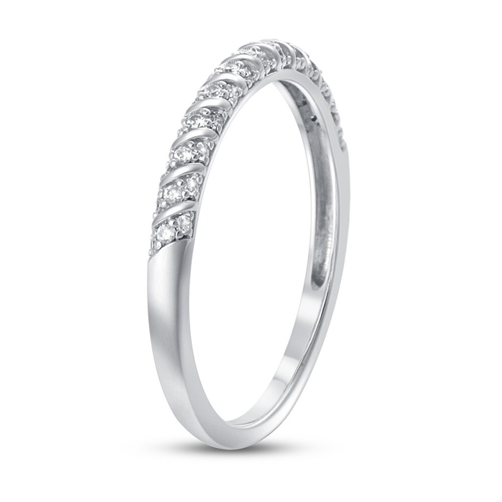 Diamond Anniversary Band 1/6 ct tw Round 14K White Gold DhHJajKb