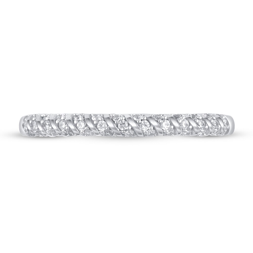 Diamond Anniversary Band 1/6 ct tw Round 14K White Gold DhHJajKb