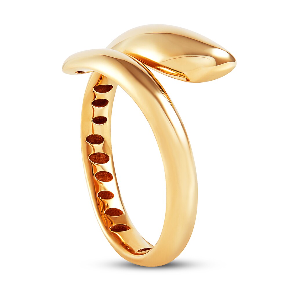 Italia D\'Oro Snake Ring 14K Yellow Gold DjOlNVzW