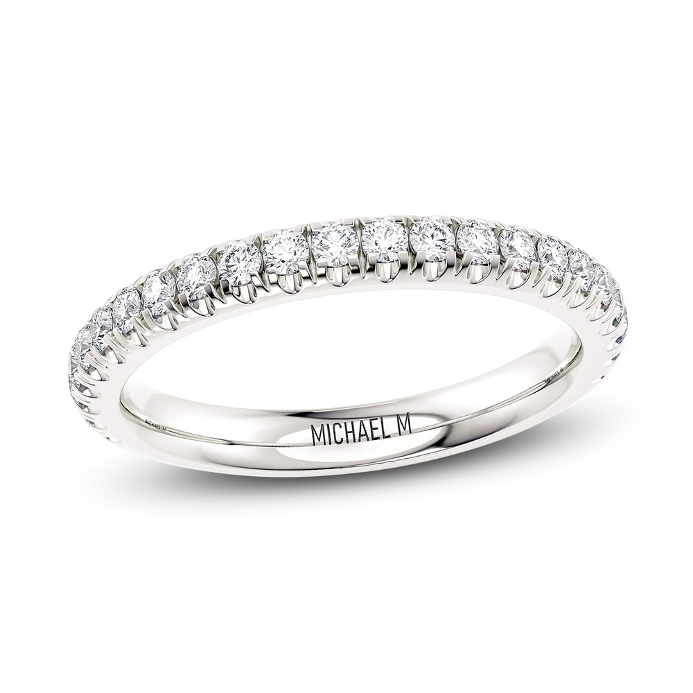 Michael M Diamond Wedding Band 1/2 ct tw Round 18K White Gold DzOC89cj [DzOC89cj]