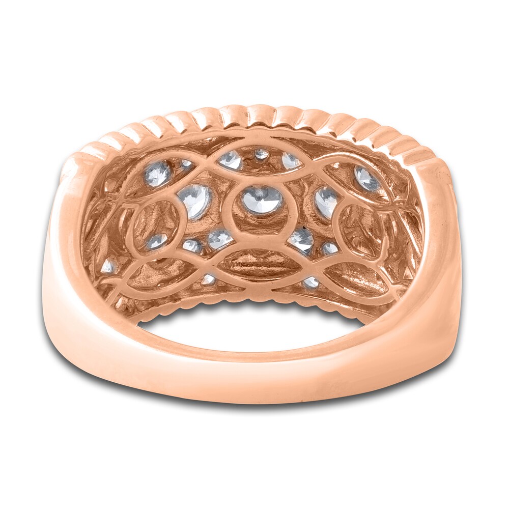 Diamond Wave Anniversary Band 2 ct tw Round 14K Rose Gold EB0akFJN