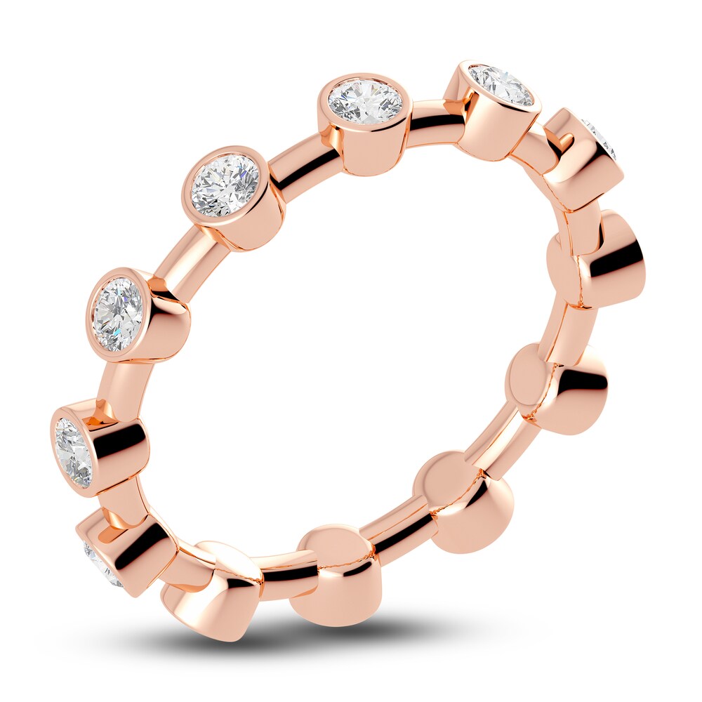 Juliette Maison Natural White Sapphire Ring 10K Rose Gold EMcX1Dpo