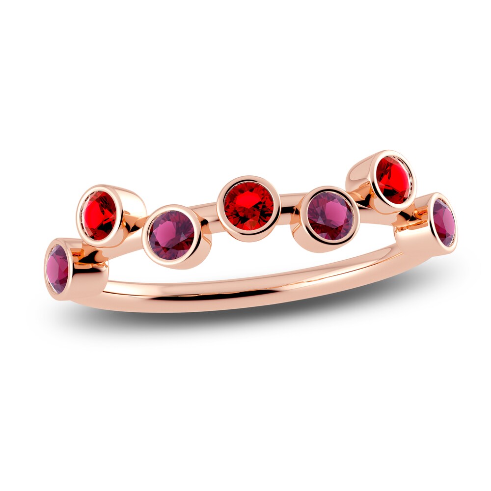 Juliette Maison Natural Ruby & Natural Rhodolite Garnet Ring 10K Rose Gold EWW0Yf1Y