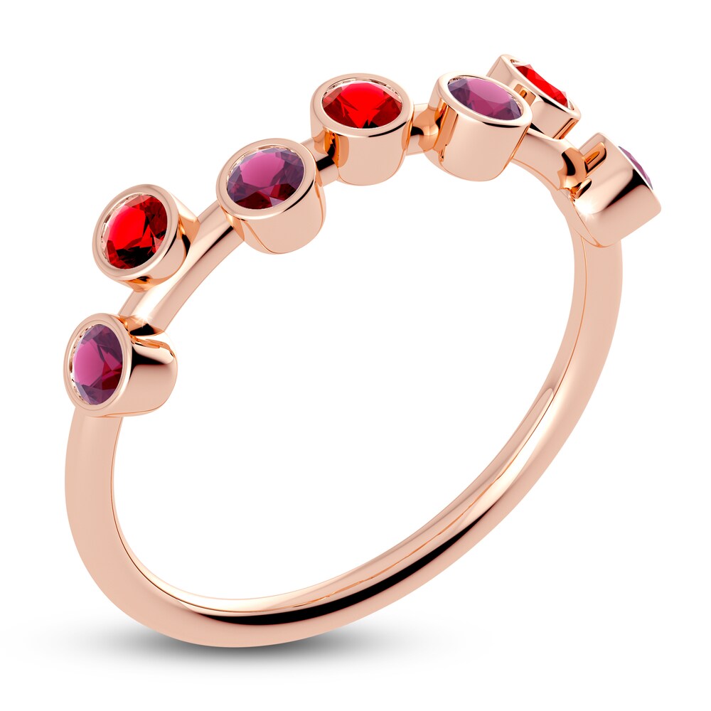 Juliette Maison Natural Ruby & Natural Rhodolite Garnet Ring 10K Rose Gold EWW0Yf1Y