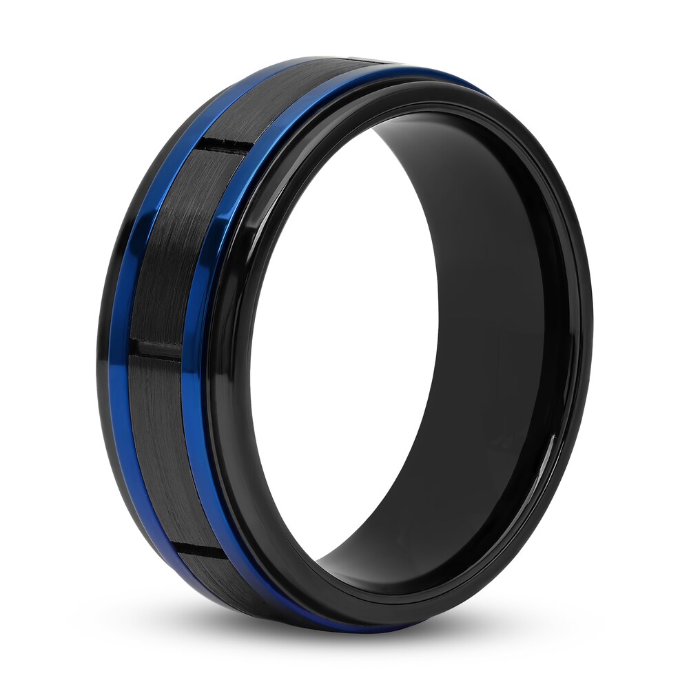 Wedding Band Two-Tone Tungsten 8mm EaT7QdJC