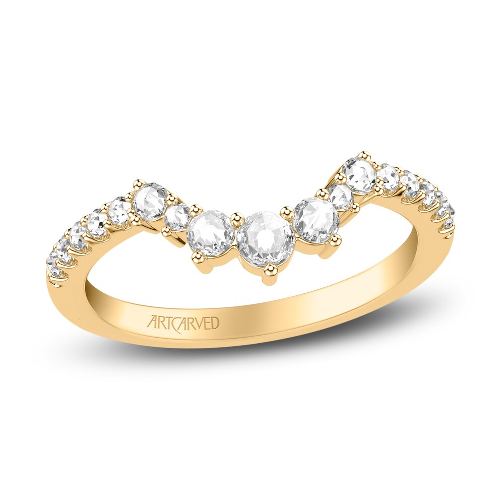 ArtCarved Rose-Cut Diamond Anniversary Band 1/3 ct tw 14K Yellow Gold Ec0rXNHH [Ec0rXNHH]