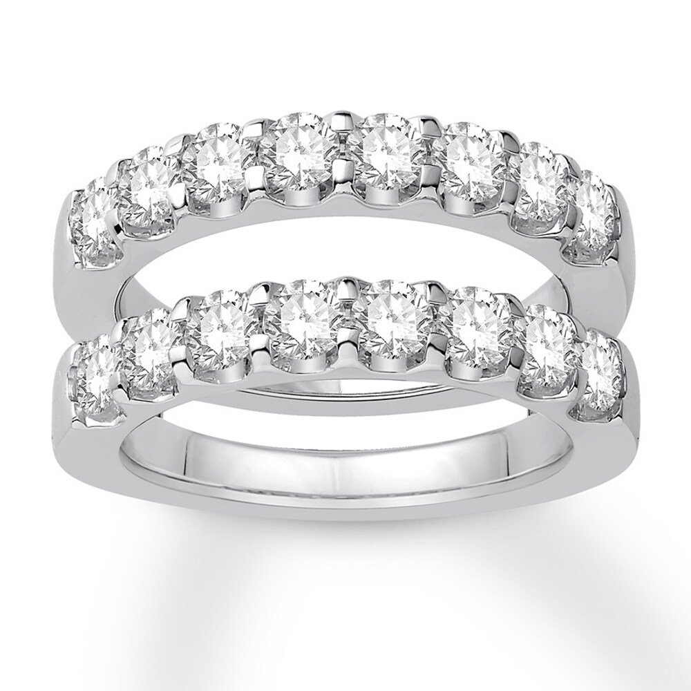 Diamond Enhancer Ring 2 ct tw Round-cut 14K White Gold Eq0NiMIV