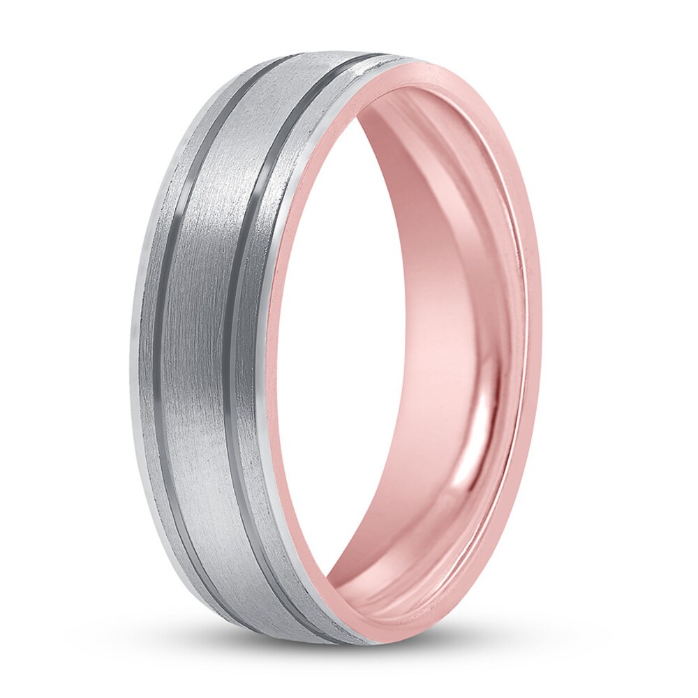 Wedding Band Platinum/18K Rose Gold 6mm EtLEXX49