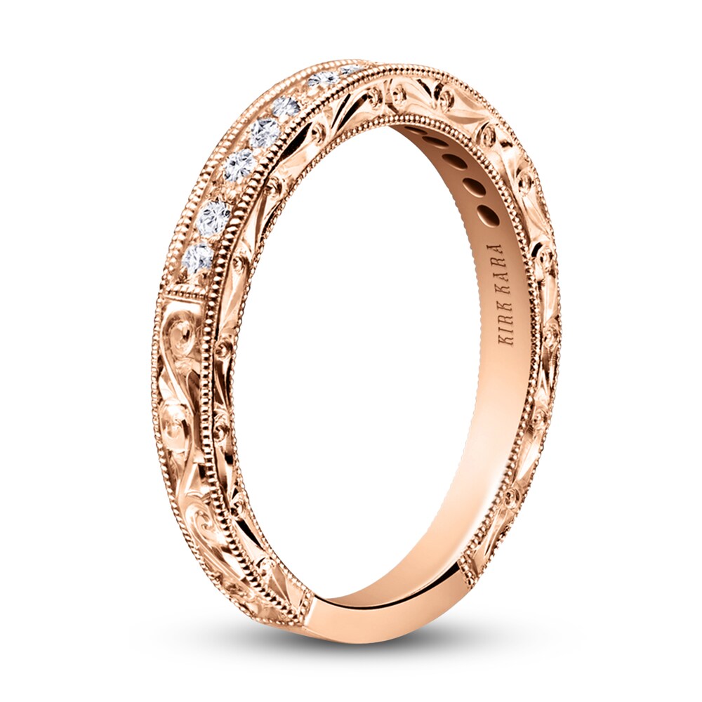 Kirk Kara Diamond Wedding Band 1/5 ct tw Round 14K Rose Gold FHKMThhy