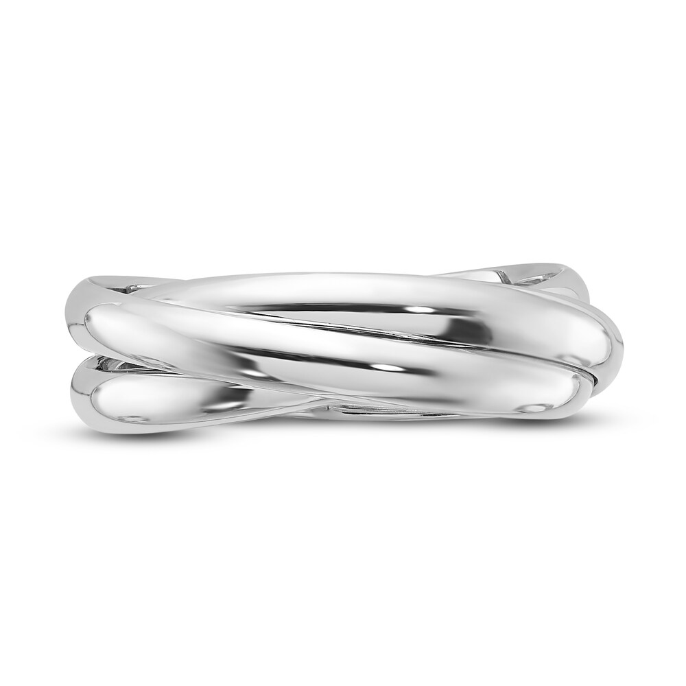 Polished Rolling Ring 14K White Gold FUg88RK2