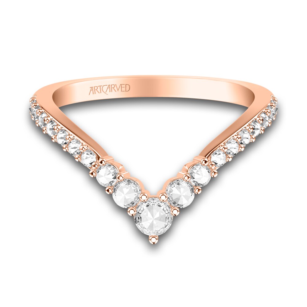 ArtCarved Rose-Cut Diamond Anniversary Band 3/8 ct tw 14K Rose Gold FgWvngu2