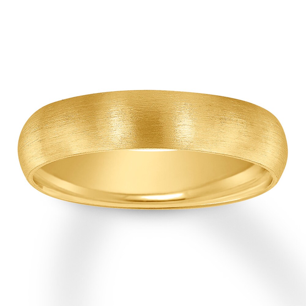 Wedding Band 14K Yellow Gold 5mm FhUSNrST