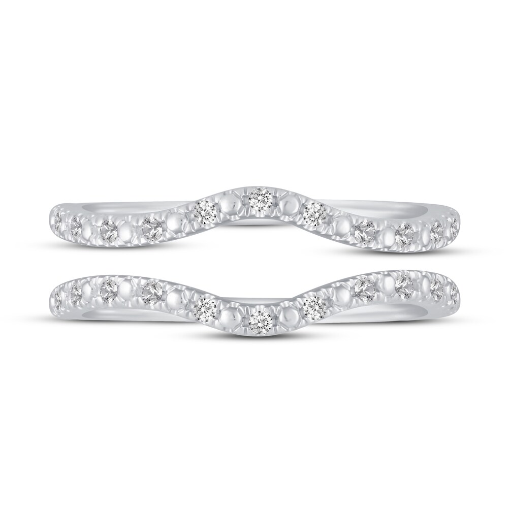 Diamond Double Wedding Band Set 1/8 ct tw 14K White Gold FqhtVRVr