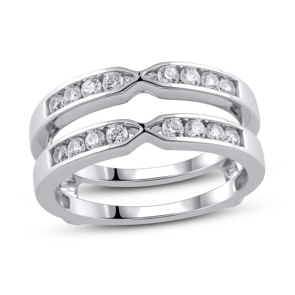 Diamond Enhancer Ring 1/2 ct tw Round 14K White Gold FyVCf4zC [FyVCf4zC]