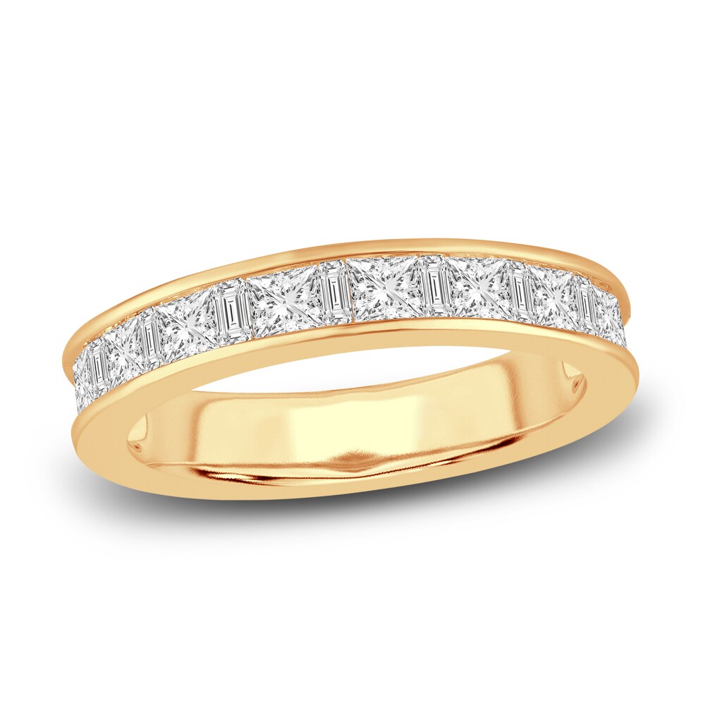 Diamond Eternity Band 2 ct tw Princess/Baguette 14K Yellow Gold G09c9Yyq [G09c9Yyq]