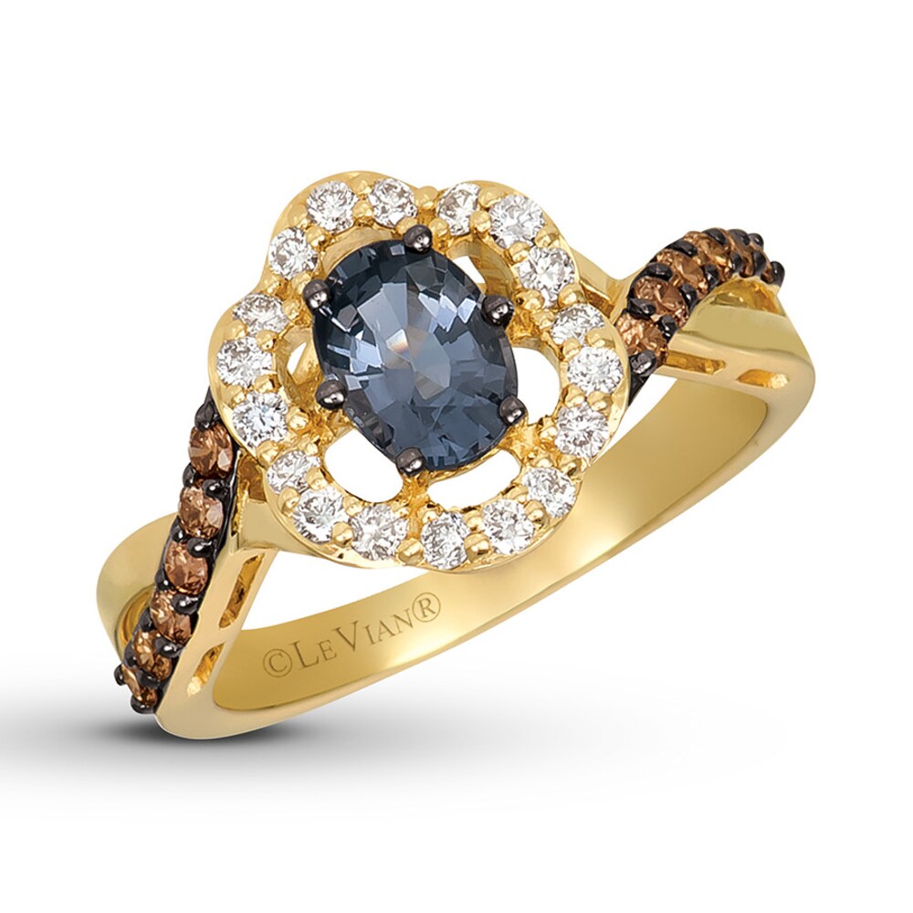 Le Vian Gray Spinel Ring 1/2 carat tw Diamonds 14K Honey Gold GMiANpdK