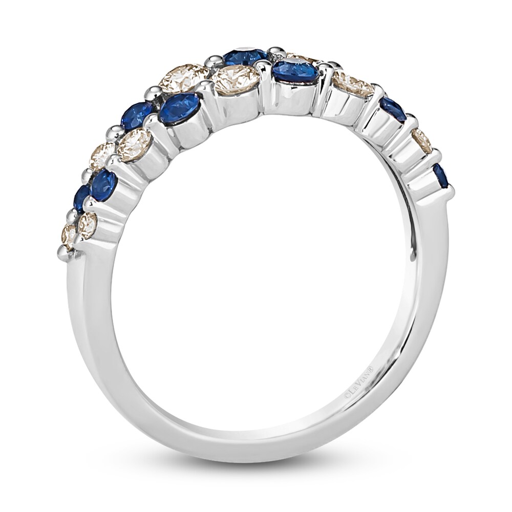 Le Vian Natural Blue Sapphire Ring 1/2 ct tw Diamonds 14K Vanilla Gold GQOEkrlE