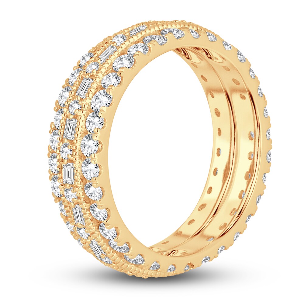 Diamond Eternity Band 2 ct tw Baguette/Round 14K Yellow Gold GYQsPDSy